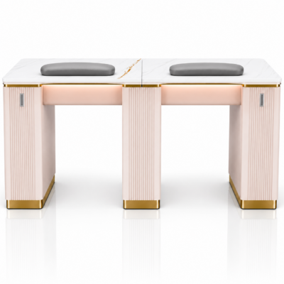 Nail Double Table with LED – FV-STBD04