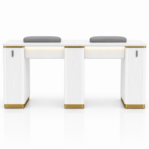 Nail Double Table with LED – FV-STBD03
