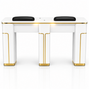 Nail Double Table with LED – FV-TBD02WG