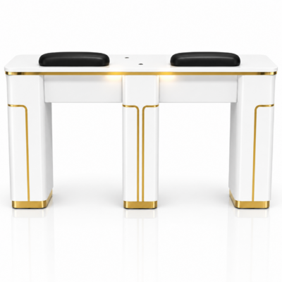 Nail Double Table with LED – FV-TBD02WG